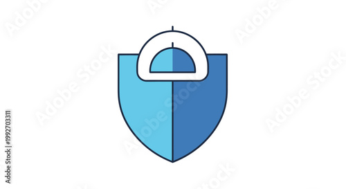 Blue Shield with White Lock.