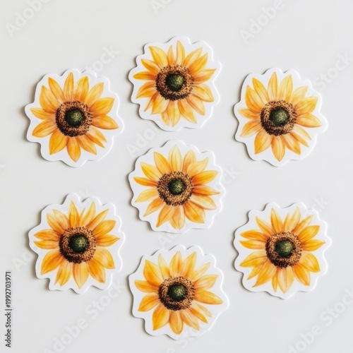 Sticker Design of Sunflowers