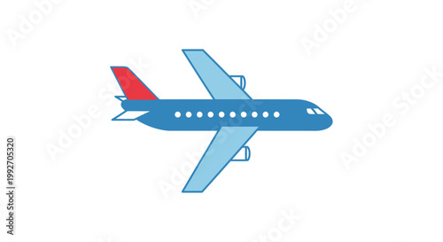 Airplane flying through clear blue sky.