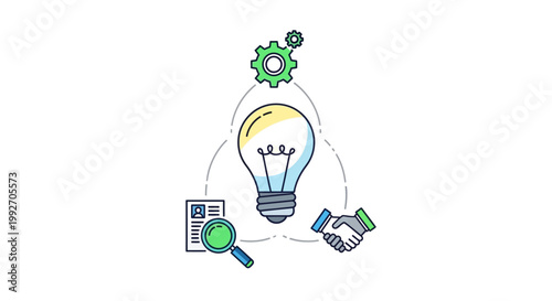 Innovation Idea Light Bulb Concept.