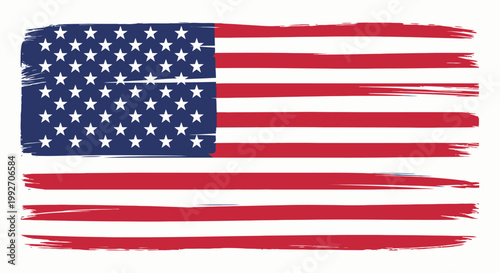 American Flag Brush Stroke.