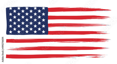 American Flag Brush Stroke.