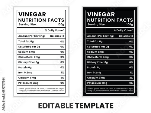 vinegar nutrition facts, nutritional value of vinegar, nutrition data vinegar, nutrition information for vinegar