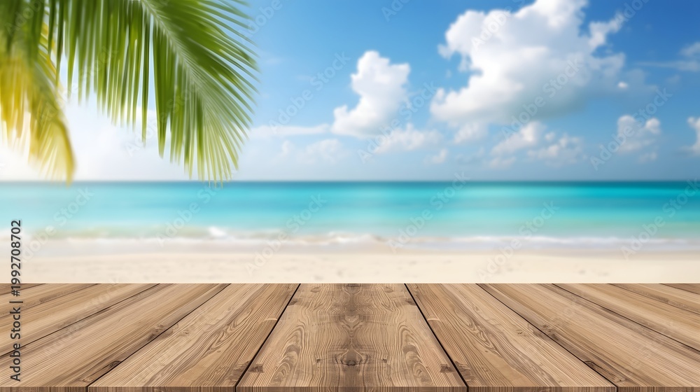 Fototapeta premium Professional photo of Beautiful beach background. Built with AI. AI generate.