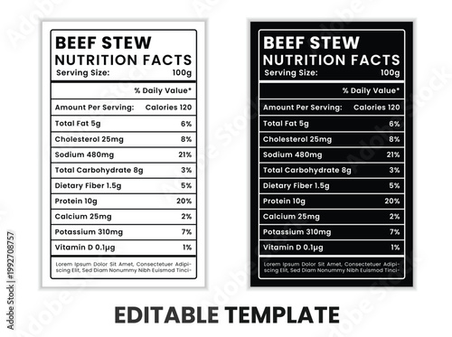 Cuadro en lienzo beef stew nutrition facts, nutritional value of beef stew, nutrition data beef s