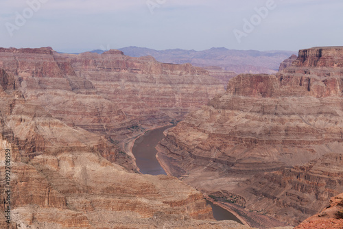 A Bird's Eye View: The Dramatic Red Rock Gorge at Guano Point Hualapai Reservation 