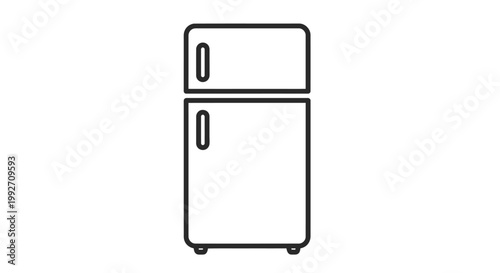 Simple line drawing of refrigerator.