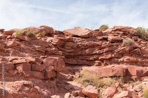 A Wall of Ancient Stone: Rustic Rock Formations on the Hualapai Reservation