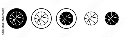 Basketball icon logo design. Basketball ball sign and symbol