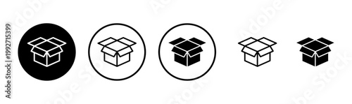 Box icon logo design. box sign and symbol, parcel, package