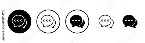 Chat icon logo design. speech bubble sign and symbol. comment icon. message