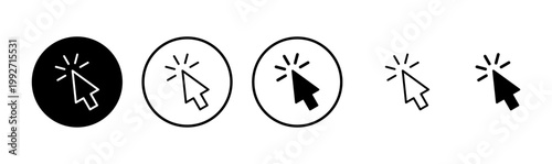 Click icon logo design. pointer arrow sign and symbol. cursor icon
