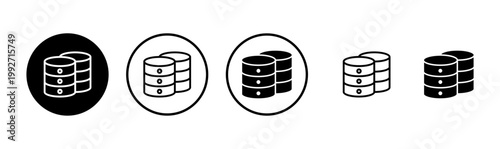 Database icon logo design. database sign and symbol