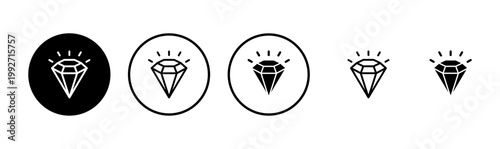 Diamond icon logo design. diamond gems sign and symbol