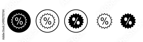 Discount icon logo design. Discount tag sign and symbol