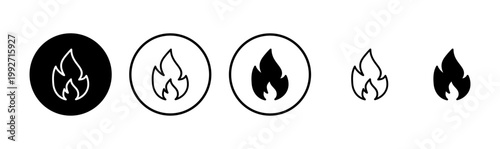 Fire icon logo design. fire sign and symbol