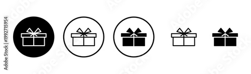 Gift icon logo design. gift sign and symbol. birthday gift