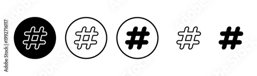 Hashtag icon logo design. hashtag sign and symbol