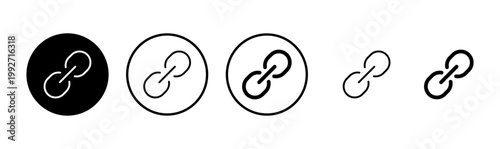 Link icon logo design. Hyperlink chain sign and symbol