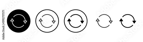 Refresh icon logo design. Reload sign and symbol. Update icon.