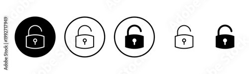 Unlock icon logo design. Unlock sign and symbol. unlocked padlock icon