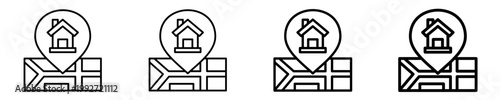 Location Pin  Icon Set Different Style Collection