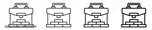 Briefcase  Icon Set Different Style Collection