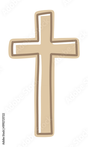 cross on white background