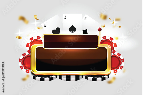 online casino poker game background editable text effect