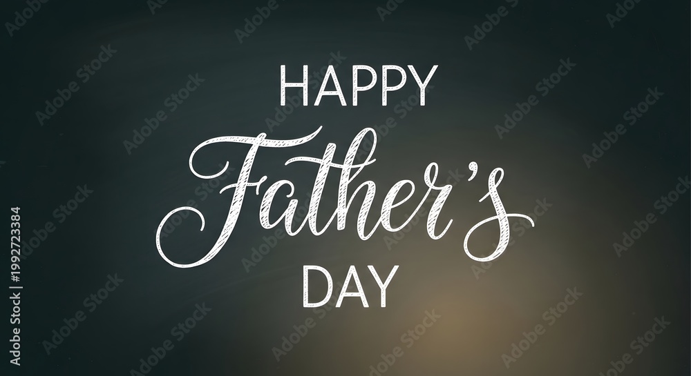 Obraz premium Happy father's day elegant chalkboard lettering for a special celebration