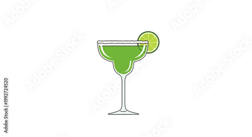Green Cocktail with Lime.