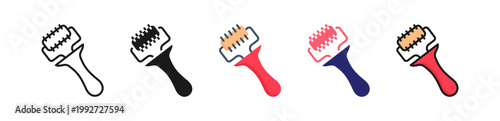Face Roller Multiple Style Icon Set Collection. 
