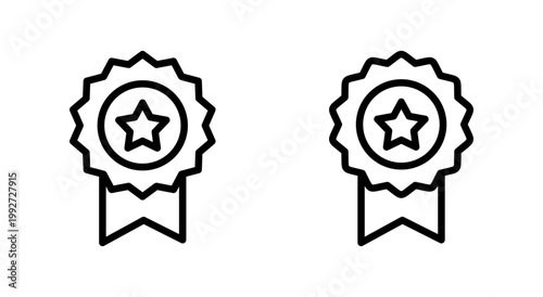 Badge icon symbol for apps and websites. Awards icon vector. Achieve sign and symbols. Stamp