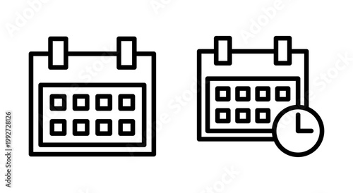 Calendar icon symbol for apps and websites. Calender sign and symbol. Schedule icon symbol