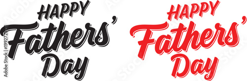 Happy fathers day calligraphy two vibrant and artistic designs