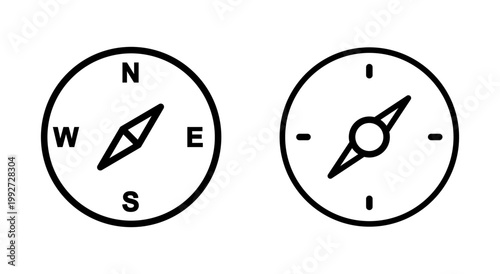 Compass icon symbol for apps and websites. arrow compass icon sign and symbol