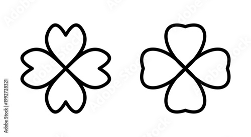 Clover icon symbol for apps and websites. clover sign and symbol. four leaf clover icon.