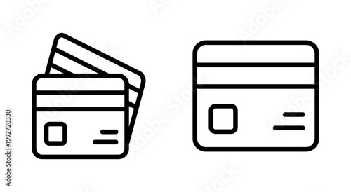 Credit card icon symbol for apps and websites. Credit card payment sign and symbol