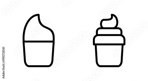 Cup cake icon symbol for apps and websites. Cup cake sign and symbol