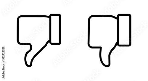 Dislike icon vector. dislike sign and symbol. Hand with thumb down