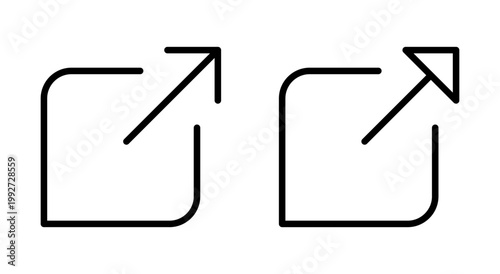 External link icon symbol for apps and websites. link sign and symbol. hyperlink symbol