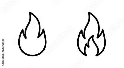 Fire icon symbol for apps and websites. fire sign and symbol