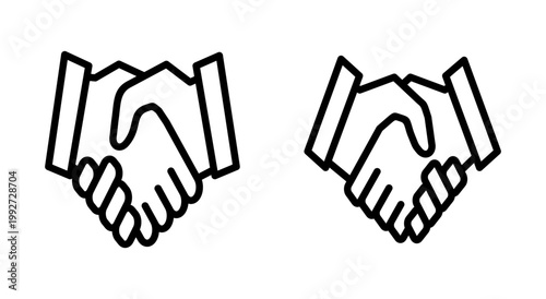 Handshake icon symbol for apps and websites. business handshake sign and symbol. contact agreement