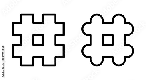 Hashtag icon symbol for apps and websites. hashtag sign and symbol