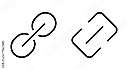 Link icon symbol for apps and websites. Hyperlink chain sign and symbol