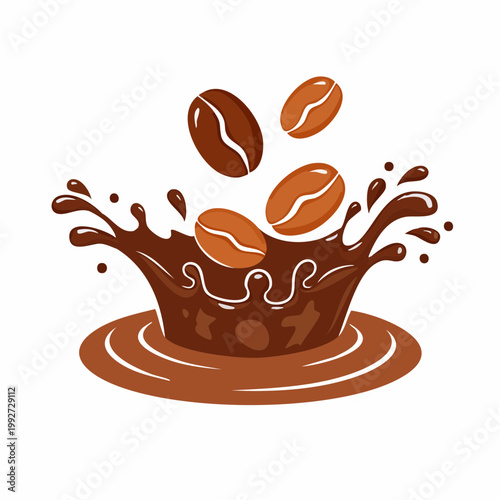 Coffee Beans Splash