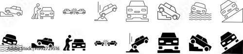 Automotive Transportation and Vehicle Simple Two Different Styles