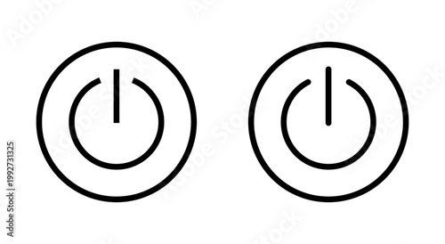 Power icon symbol for apps and websites. Power Switch sign and symbol. Electric power