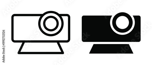 Two web camera icons in different styles Vector