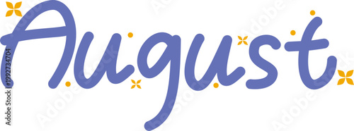 August Simple Lettering